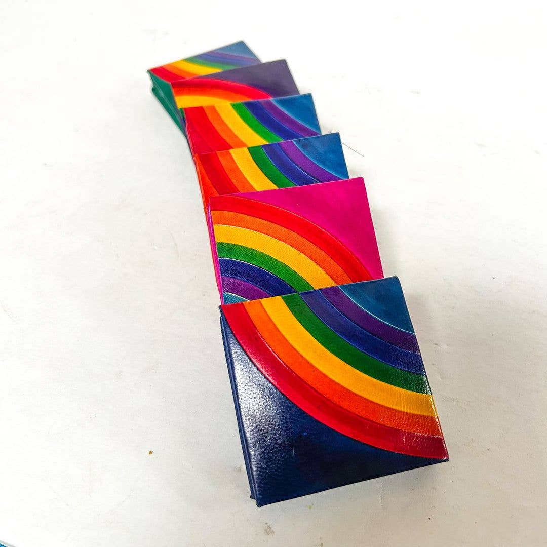 Rainbow Leather Coin Purse, ST-CP-RB-704