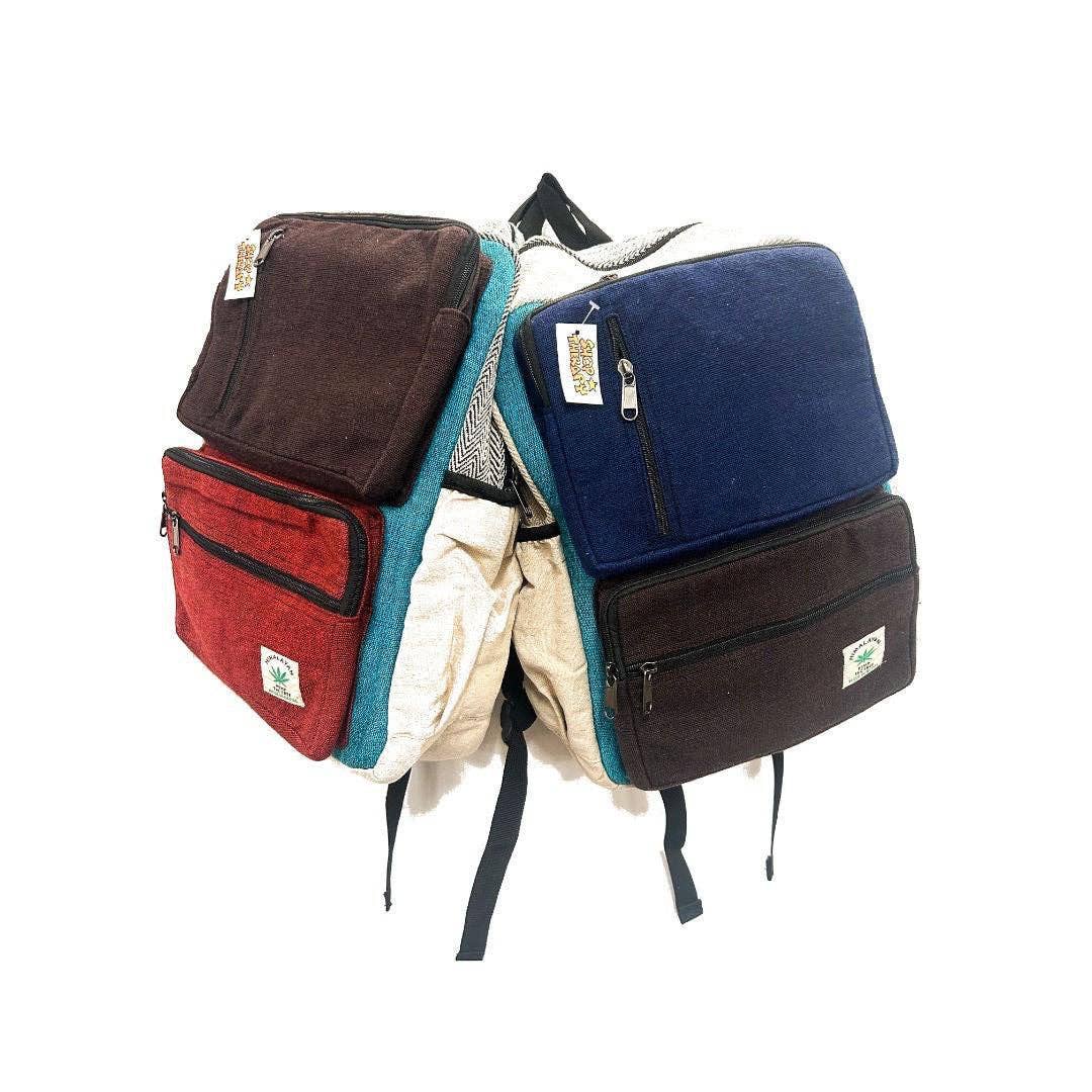 Himalayan Hemp Multi Front Pocket Backpack