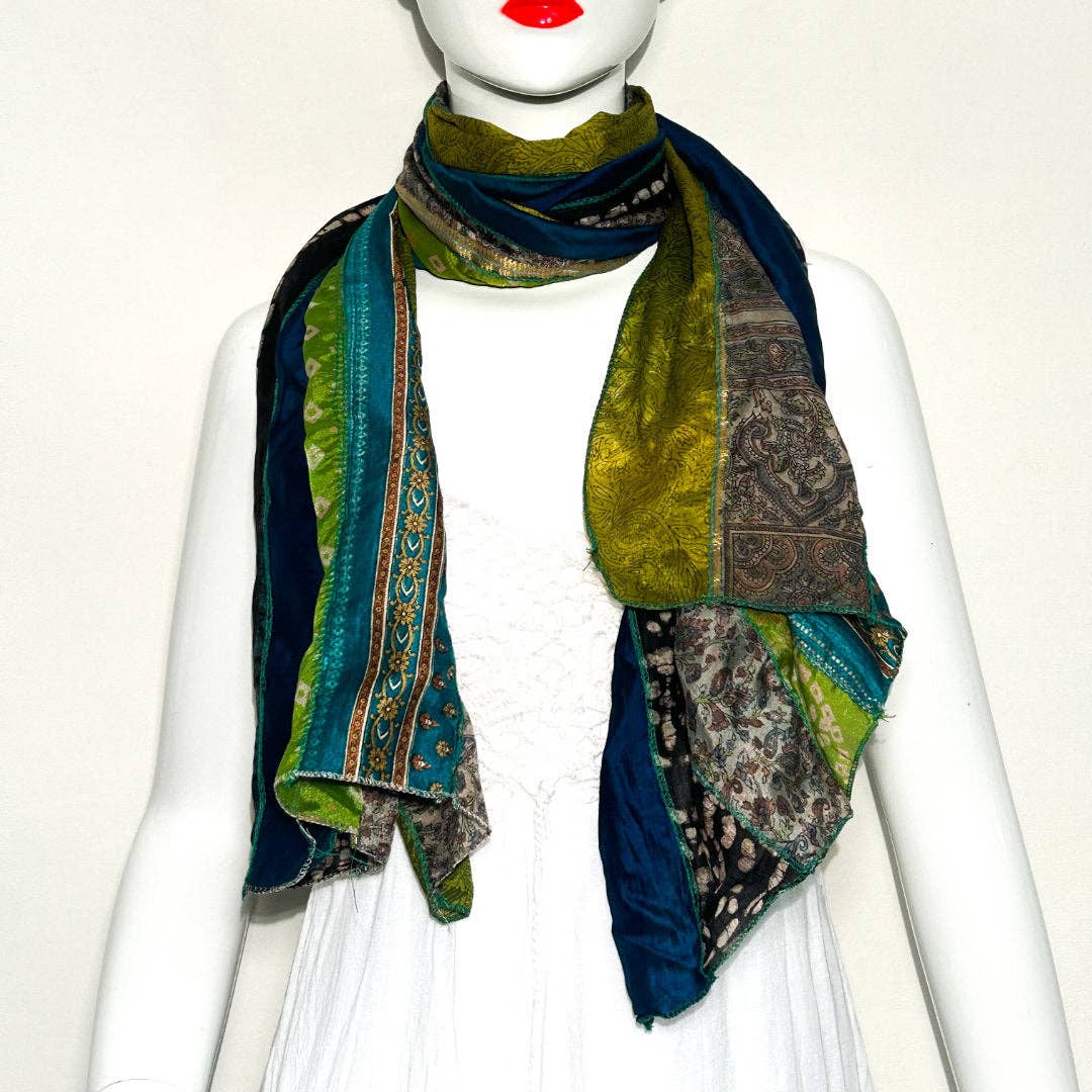 7 Panel Silk Scarf JE-2211