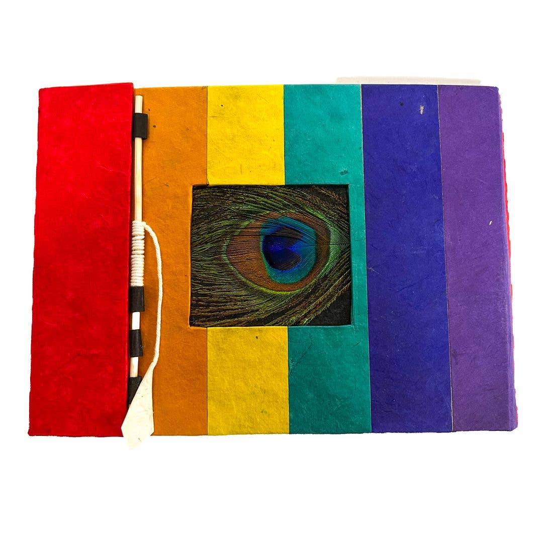 Rainbow Large Journal w/ Feather (ST-JB-RB-4)
